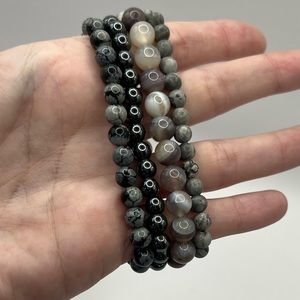 NWOT Gray Crystal Bracelet Set of Four